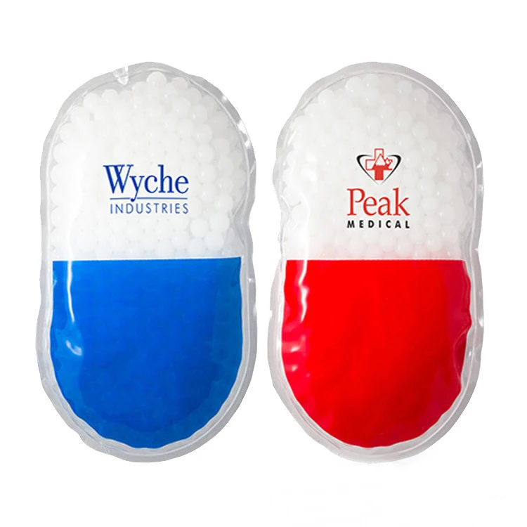 Customized Patterned Crystal PVC Ice Cooling Beads Pack Cold Cooling Beads Pad Cold Compress Gel Beads Ice Pack