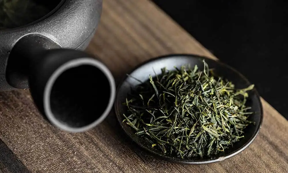 Самая низкая цена зеленый чай Sencha для смешанного немецкого чая свежий насыпью