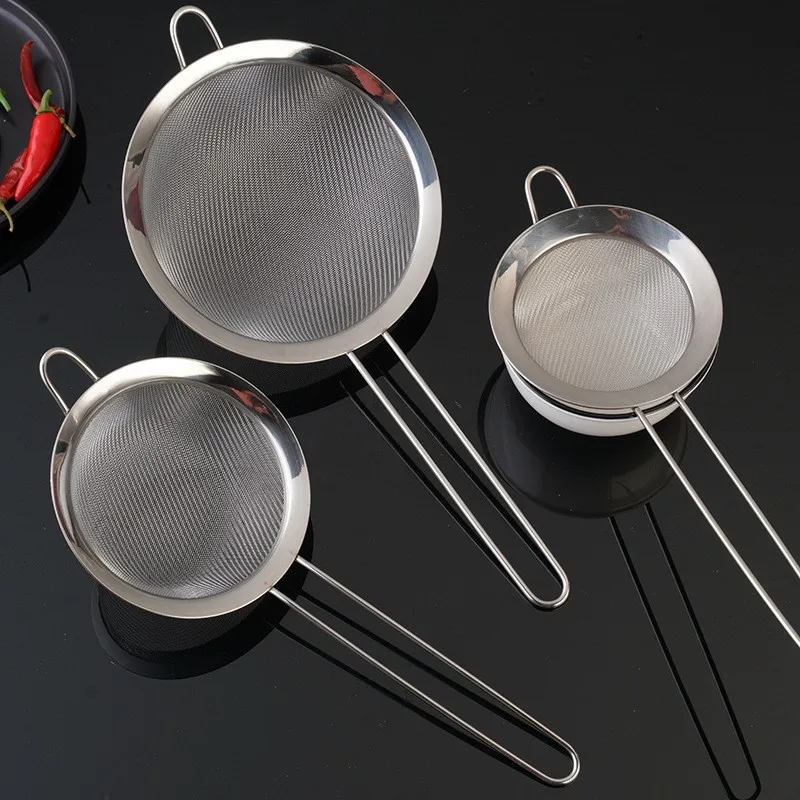 Super Wire Extra Fine Mesh Strainer with Handle Sifter MetalSieve Strainers for Kitchen Rice Juice   Food Flour Baking