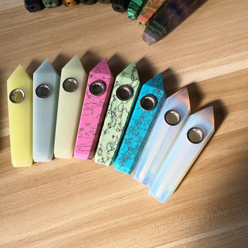 2021  Glass Accessories Weed Rough Quartz Stone Crystal Tobacco weed Smoking Pipes for gifts