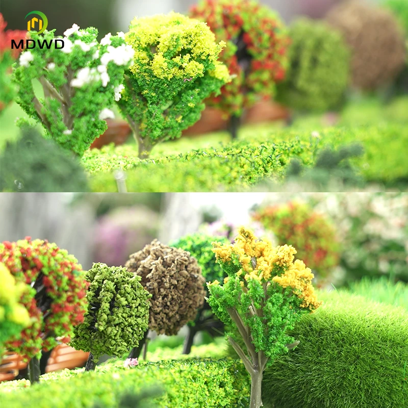 3.8CM Model Train Railway O HO TT N Scale Forest Model Plastic Miniature Trees Green Artificial