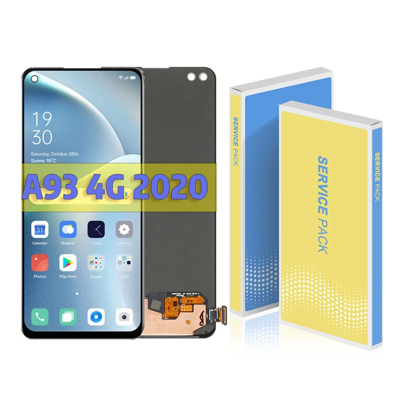6.43 inch For Oppo A93 4G 2020 LCD Display Replacement with Fingerprint Touch Screen Digitizer, For Oppo A93 CPH2121 Display