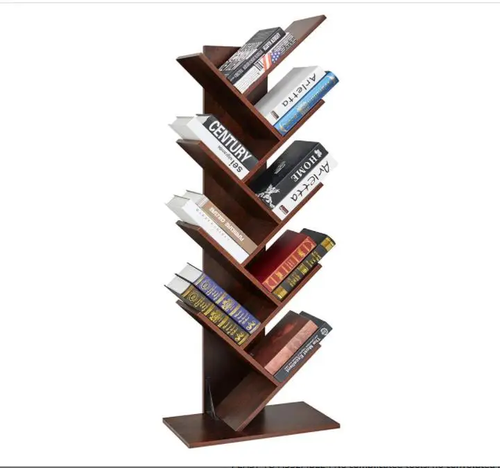 
Tree Bookshelf, Wood Bookcase Rack 9-Tier Book Rack, Free Standing Book Storage Organizer Shelves 
