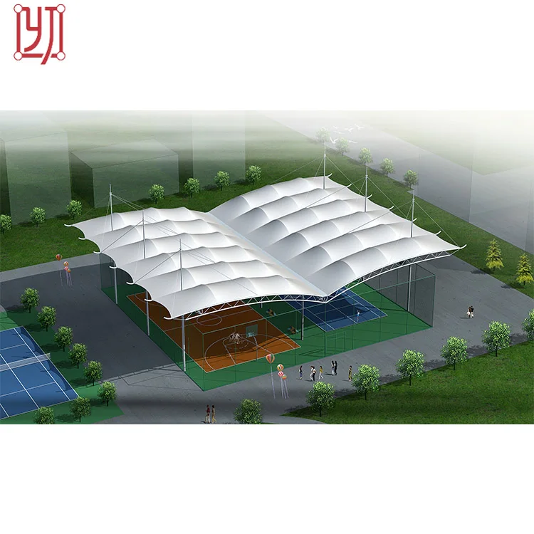 China Yijin custom pvdf material fabric roof architectural membrane structure