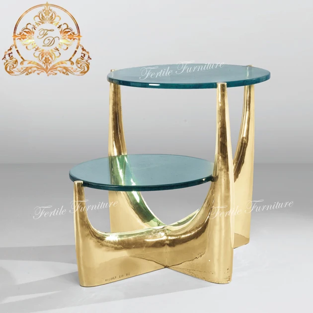Royal ladies luxury banquet display brass dessert/cake table