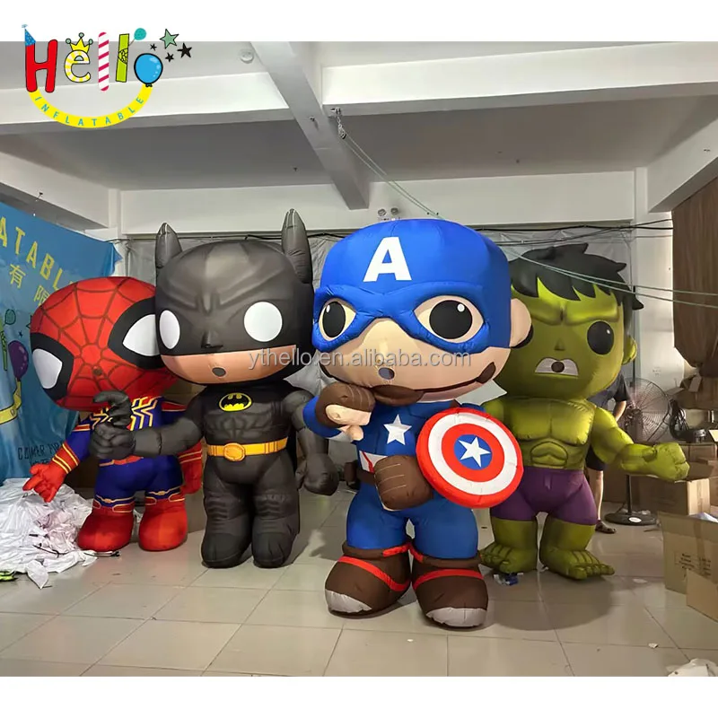 Parade Performance Inflatable Walking Cartoon Charater Costume Inflatable Hero Costume