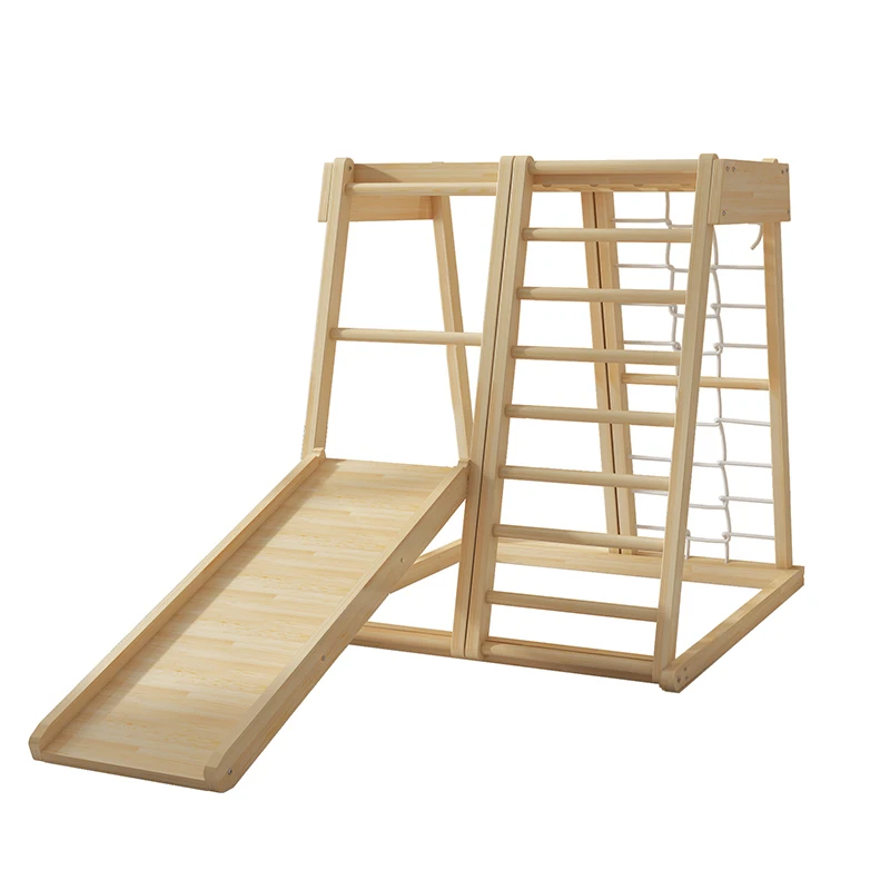 Оптовая продажа с завода безопасные деревянные рамы и горки для детского сада