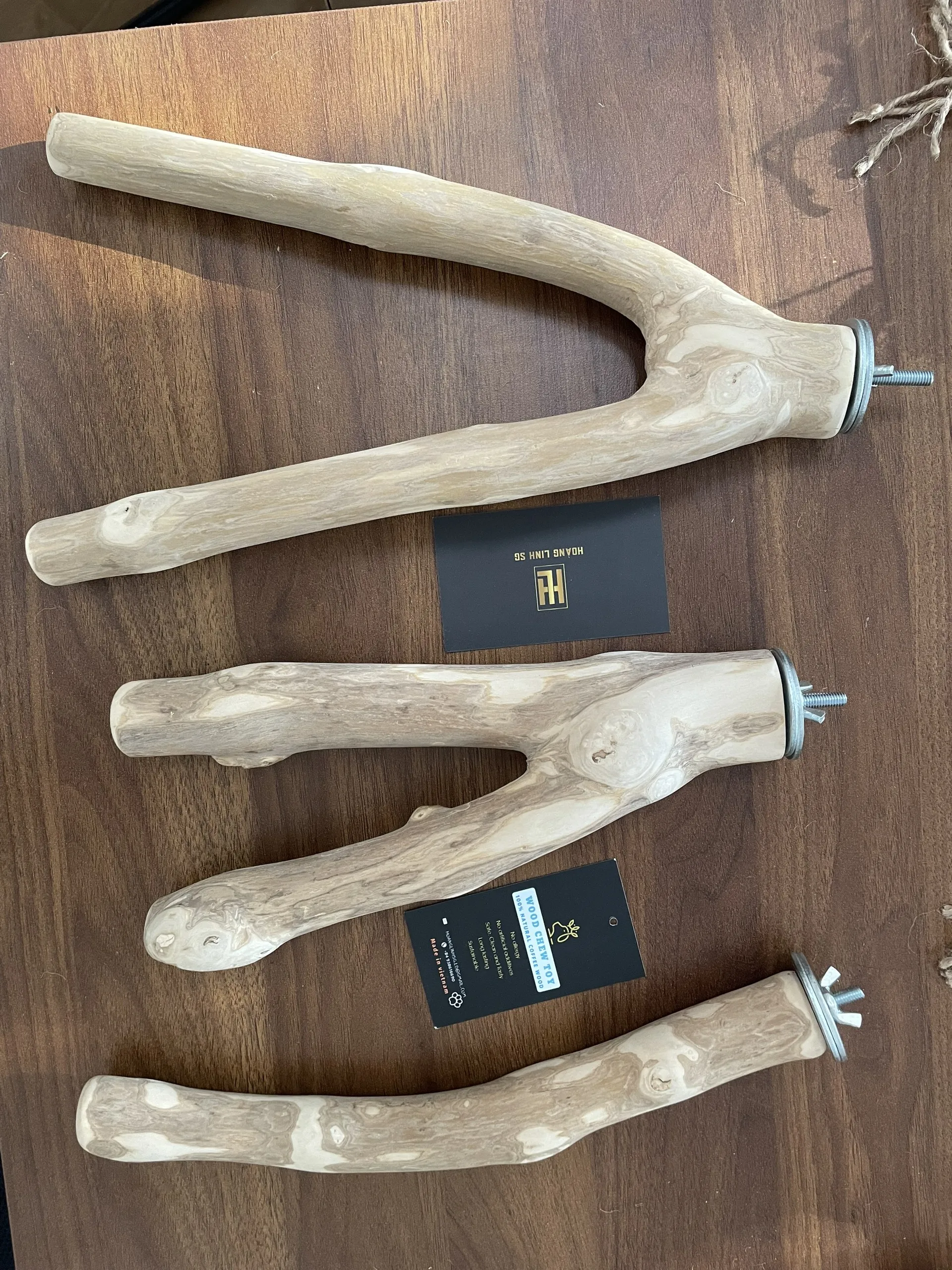 Wholesale Bird Toys Training Wood Parrot Stand Perch for Parakeets  made from Viet Nam HOANG LINH SG Kimy +84938616690