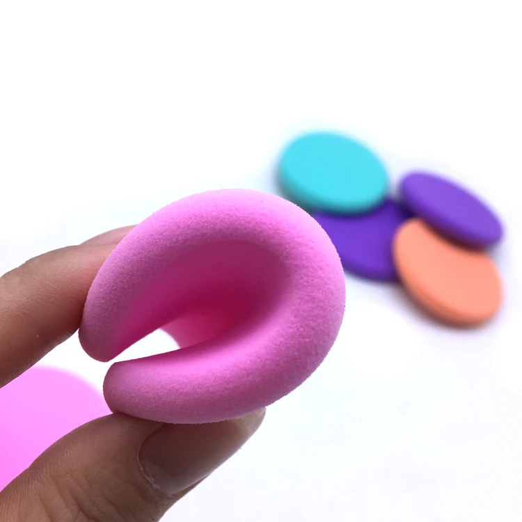 Sunny Air Cushion Puff Flat Round Makeup Sponge Pad Powder Puff Dry and Wet Use Latex Free/ Non-latex Female Facial Beauty