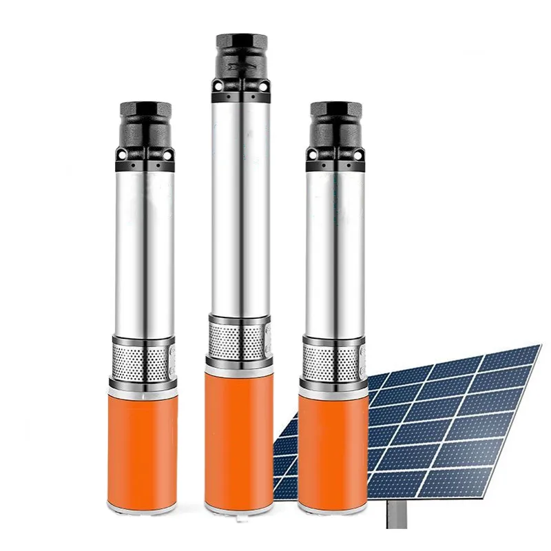Agricultural small DC 12V24V large flow submersible pump solar water pump with brush motor battery pump