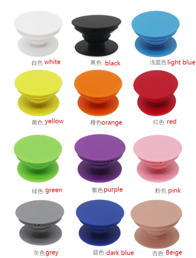 Manufacturers wholesale Mobile Phone push-pull retractable folding bracket paste portable air cushion bracket pattern LOGO