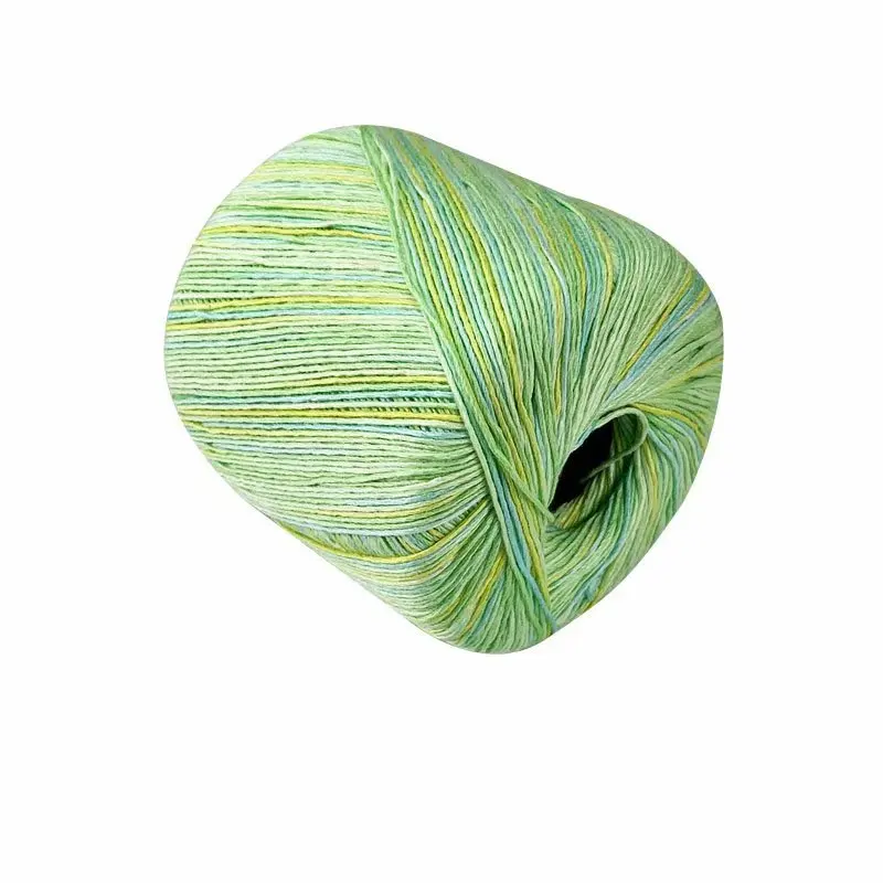 
China Fancy Sweater Yarn Crochet 100%Cotton space dyed hand knitting lace Yarn 