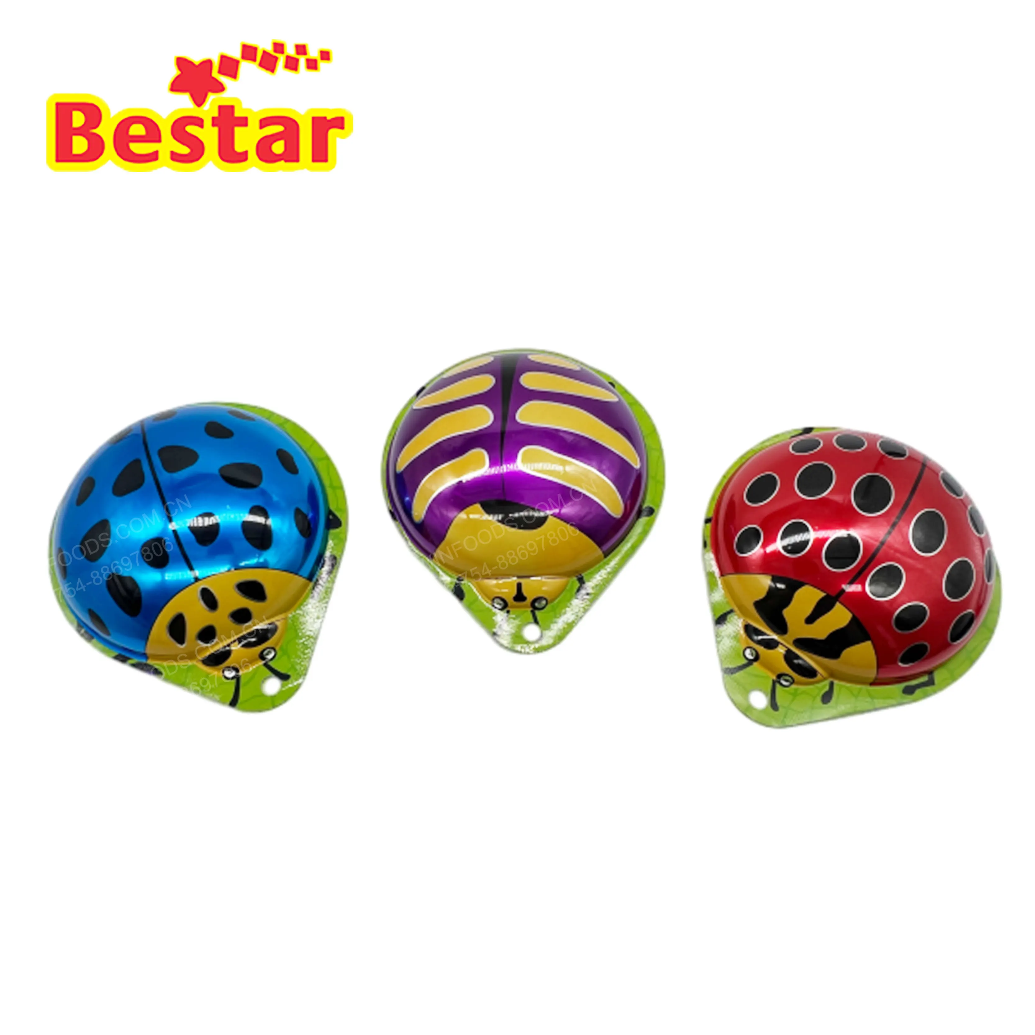 Wholesale OEM China confectionery chocolate ball cute coccinella septempunctata package chocolate crispy balls snack choco candy