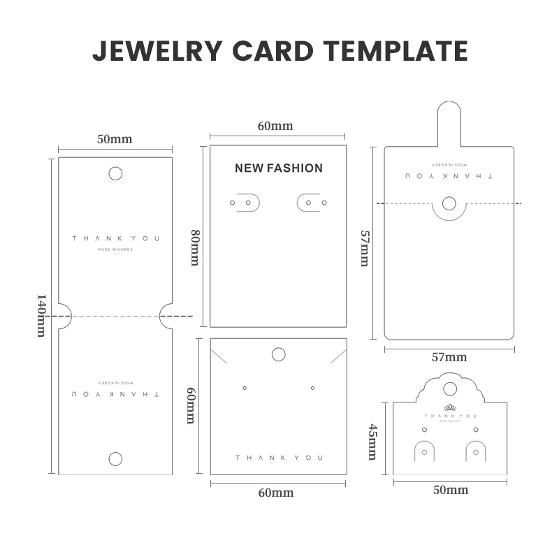 Earring Jewelry Cards Holder Custom logo Matte Fabric Jewelry Hanging Earring and Necklace Display Card