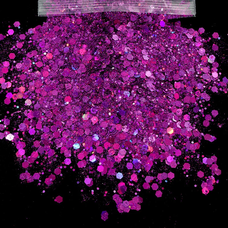 Yantuo glitter powder Exclusive Design Bulk Wholesale Resistant Solvent Chunky Mixed Holographic Christmas Decorative Glitter