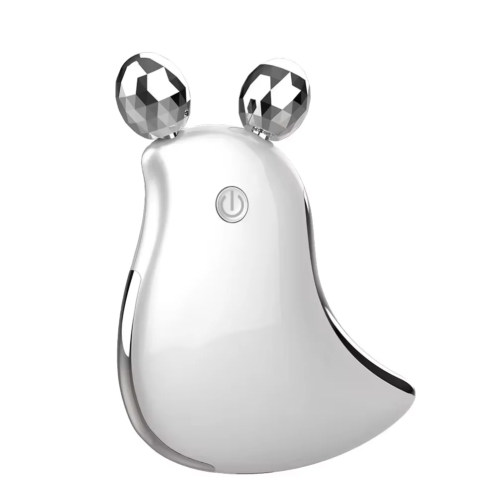 Face Lift Roller Massager Microcurrent Mini Facial Toning Device Portable Professional EMS Ion V-shape