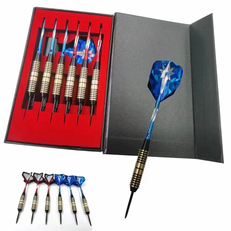 High quality professional brass flights darts tungsten darts set with flights shafts box