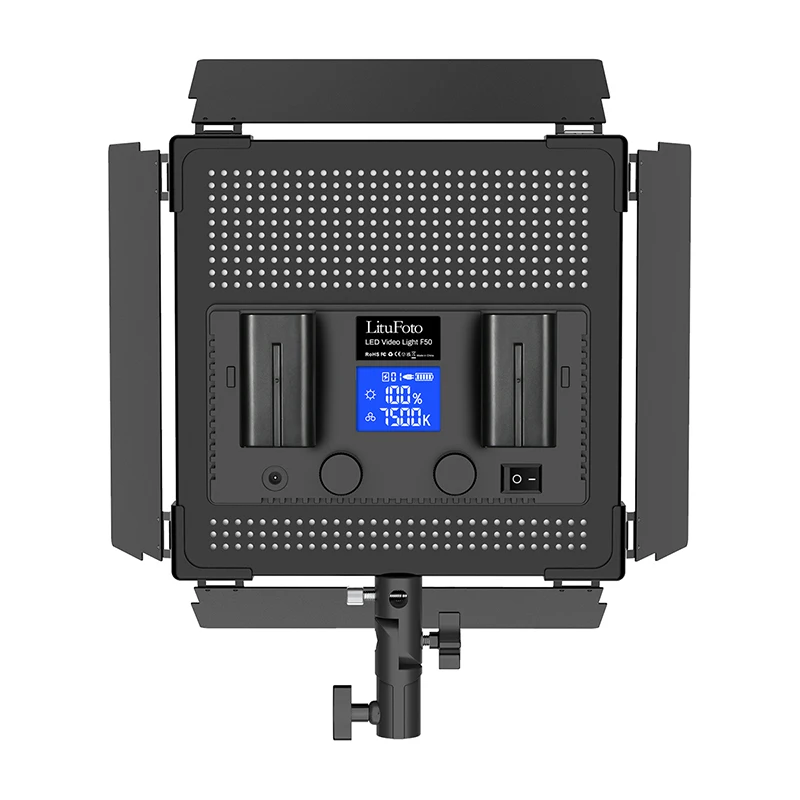Litufoto F50 LED Video Light 50W 2.4G remote control Film Streaming Light for Camera Shooting YouTube photography lighting