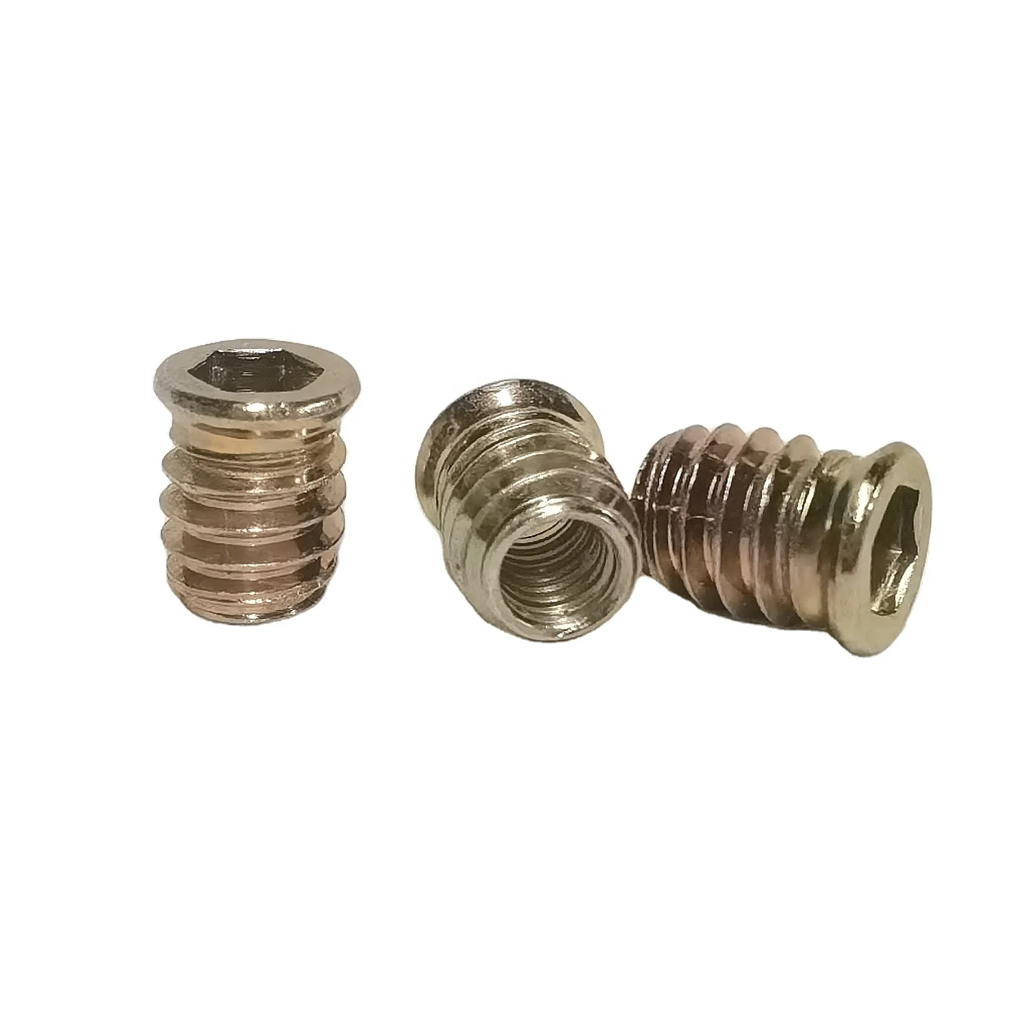 M8*18 Countersunk Head iron Furniture Screw-in Nut Iron Threaded Furniture Wood Insert Nut Threaded For Wood Insert M8*30