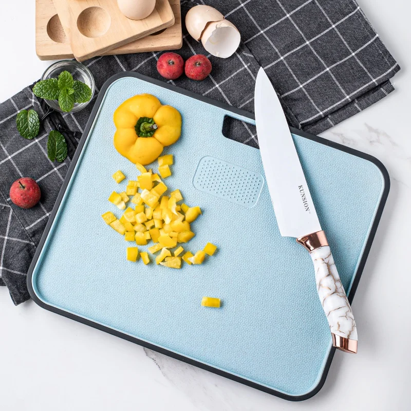 Кухонная пластиковая разделочная доска ZHENGLI с кромкой из ТПР Разделочные Блоки пшеничной соломы