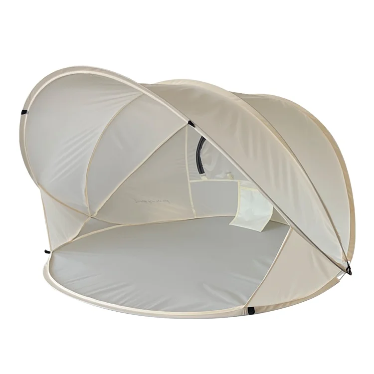 Customized steel wire beach tent Outdoor park camping Portable creative beach tent Automatic sunshade tent