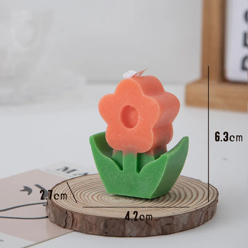 Hot Selling New Creative Two-color Flowers Scented Candles Home Decoration Birthday Wedding Gifts
