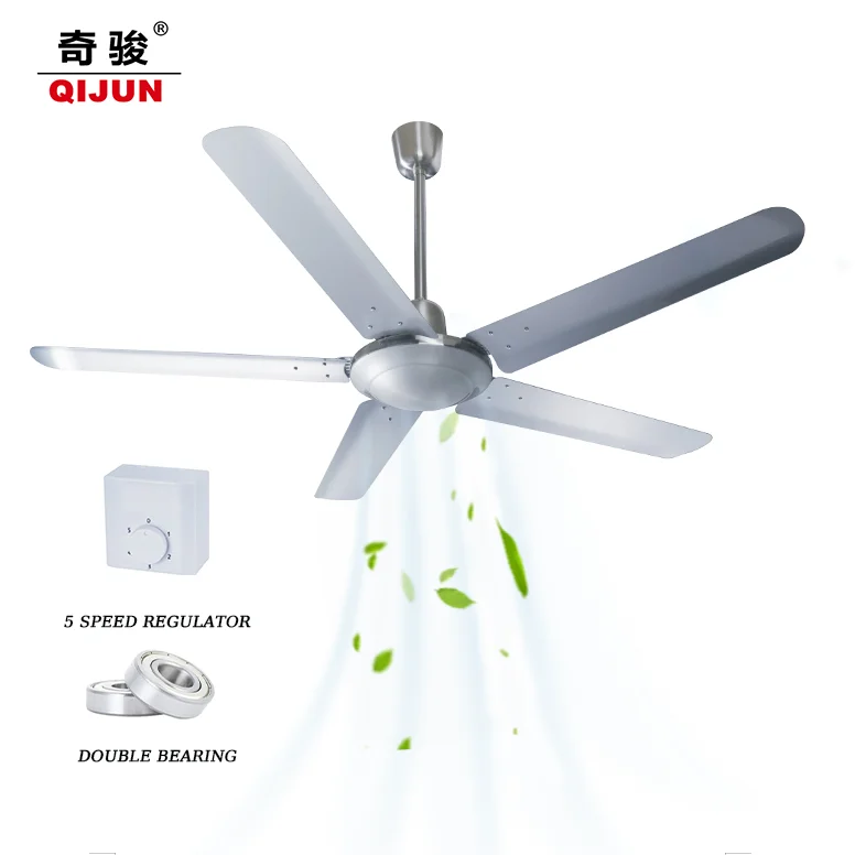 Vietnam 56 Inch Ceiling Fan with Stainless Steel Remote Control Pure Copper Motor Electronic Regulator with 5 Speed Setting