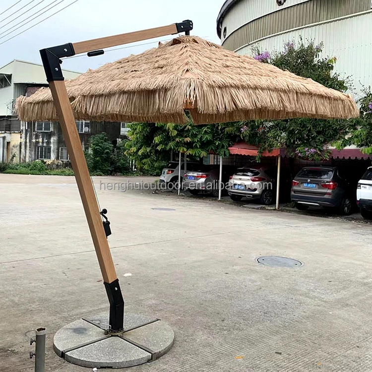 Outdoor Beach Garden Umbrella Hawaii seaside fashion parasol 2.5m 3m natural color outdoor grass straw beach umbrella with tilt