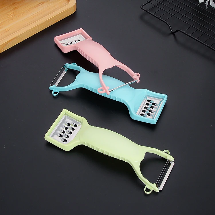 2 In 1 Double Head Peeler Stainless Steel Fruit And Vegetable Peeling Knife  Grater Multi-function Peeler