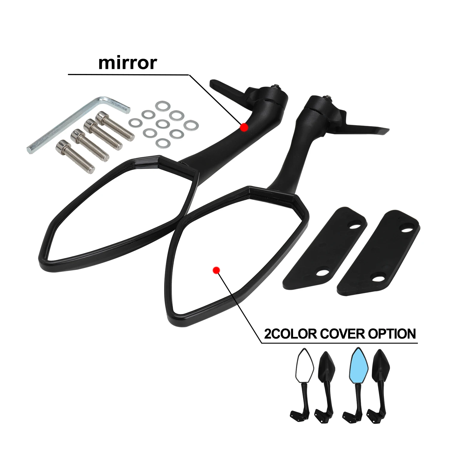 JFG For CFMOTO 250SR Motorcycle Modified Reversing Mirror Reflex Mirror Motorcycle Rearview Mirror