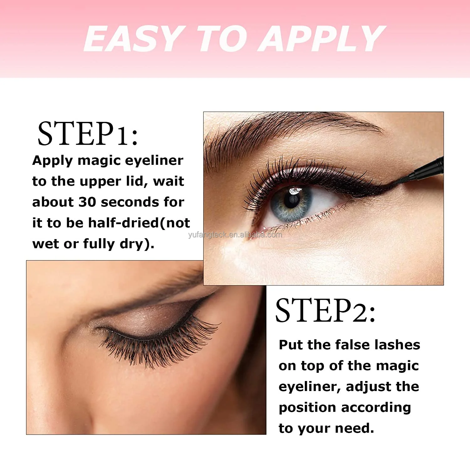New Trendy Eye Liner Waterproof Magic Lashglue Glue Pen Eyeliner Pencil Tube Adhesive Eye Liner Liquid Eyeliner