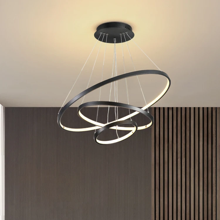 AUXO New Design Decorative Indoor Luxury Rings Pendant Light Ceiling Modern Led Chandelier Light