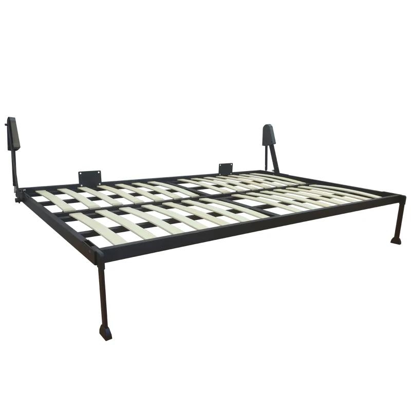 New design home office furniture automatic feet murphy bed frame folding bed wall invisible wall bed mechanism with cabinet