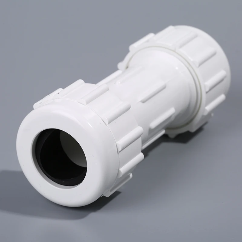 
Factory Direct Sale PVC SCH40 Compression Coupling Water Pipe Joint With Sealing Ring Plastic Quick Connector 