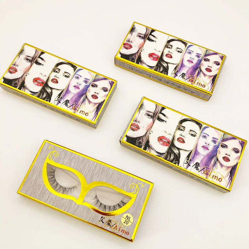 
White Glossy Lash Boxes Window Mink With Box 20 Lashes 