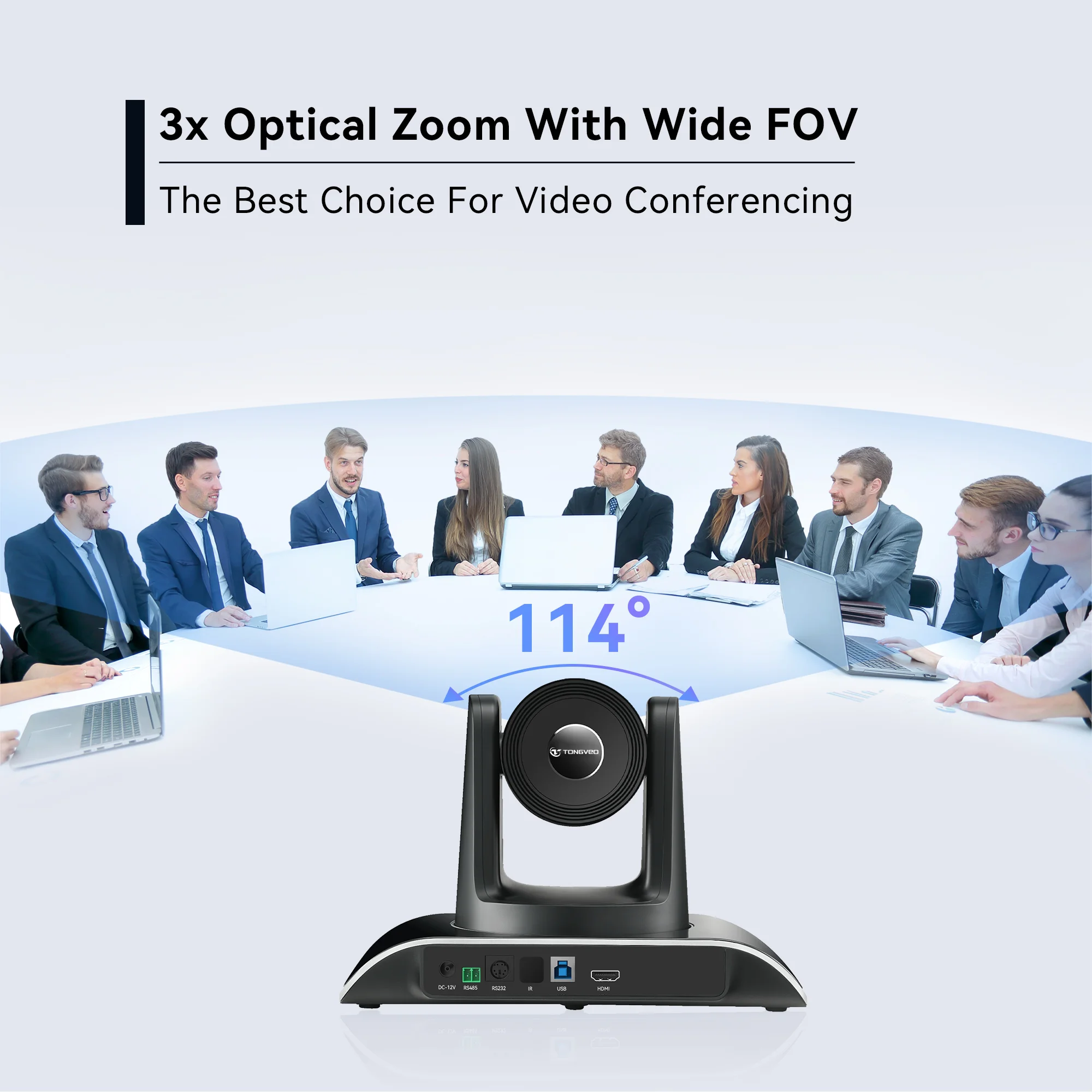 Best-seller Video Collaboration System with 1080P60FPS 3X Optical Zoom USB3.0 HDM1 PTZ Camera and Wireless BT Speakerphone