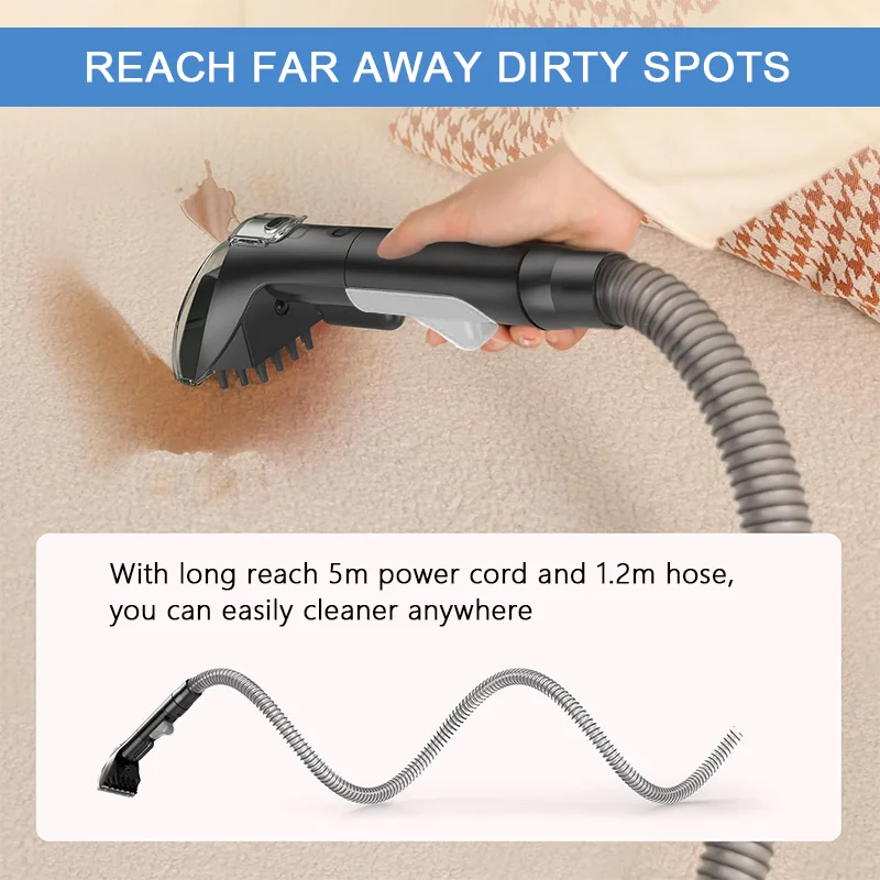 Steamer Spray Steam And Water  Carpet Cleaner Wet And Dry Dirty Fabric Carpet Sofa Cleaning Machine Carpet Fabric Spot Cleaner
