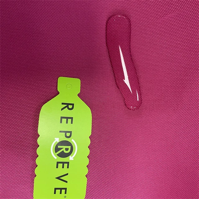 Eco-friendly GRS Certificated RPET 100% polyester 420D oxford waterproof recycled pet fabric for bag tent