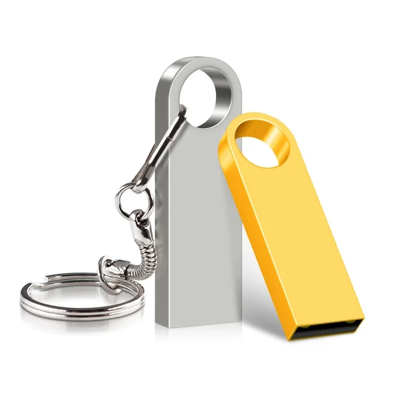 Wholesale customize logo metal flash usb stick with keychain usb flash drives memoria usb 3.0 16gb