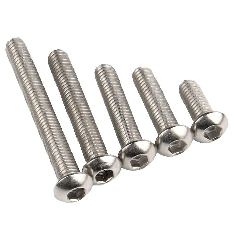ISO 7380 Weatherproof Powder Coated Socket Button Screw Outdoor Durability Steel Stainless Steel Brass Aluminium M5 Thread Cap