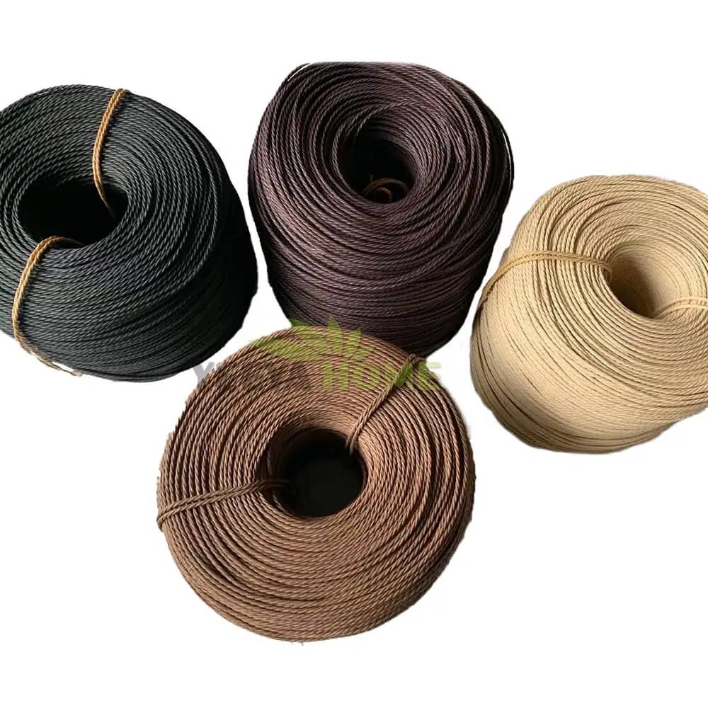 High-Quality Laced Unlaced 3-Ply Twisted Danish Paper Rope Cord Coil 3mm 4mm 5mm 6mm 7mm For Gift Packaging Craft Seat Weaving