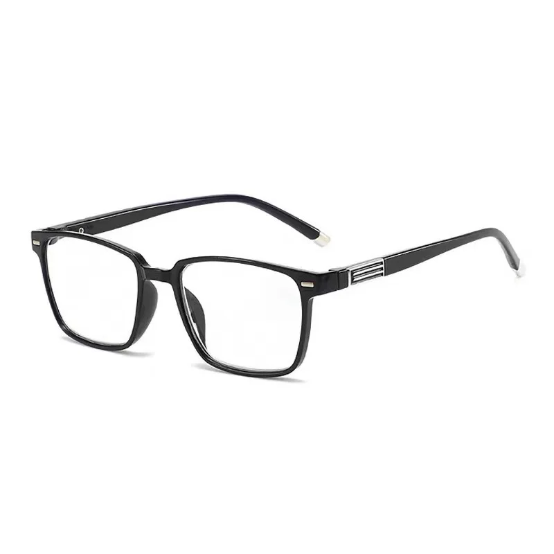 Ready to ship black rectangle cheap anti blue light reading glasses for men 2024