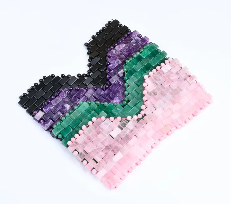 Natural Crystal Stone Blinder  Quartz Sleep Jade Eye Mask Beauty Gem Blindfold Ice Beauty Tool Gua Sha Jade Roller And Eye Mask