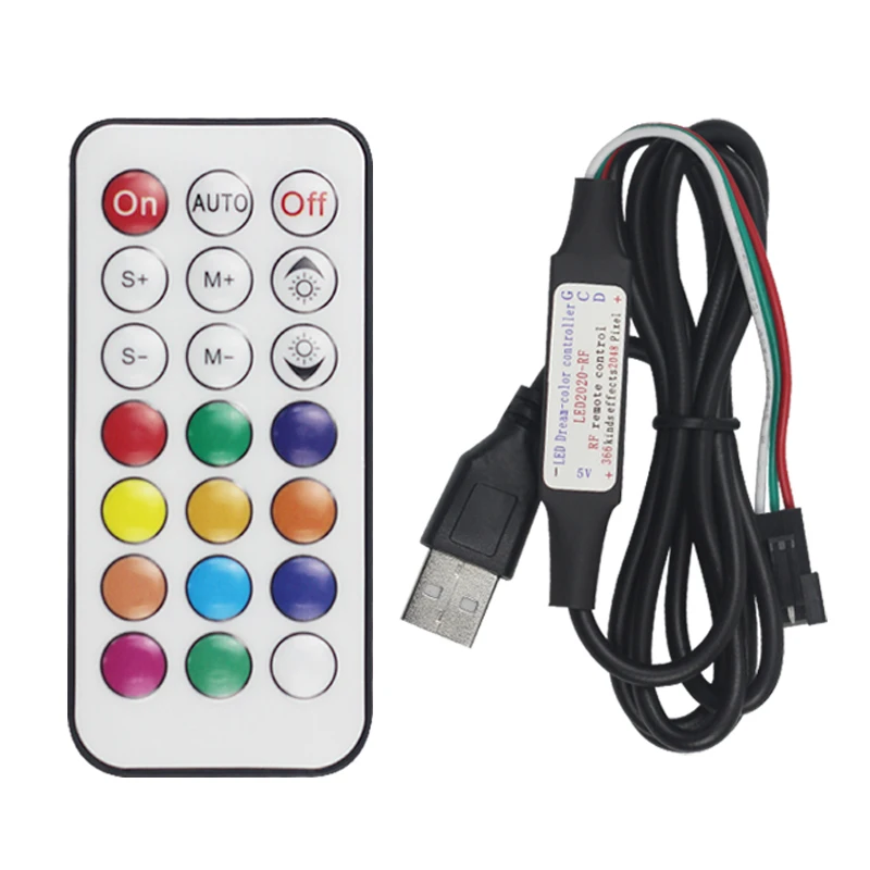 Multi-function 21 Keys Wireless IR Remote Control multiple modes full color rgb LED Dimmer Mini controller For LED Light strip