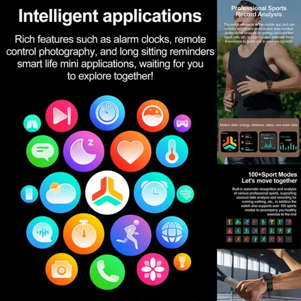 New women health tracker smart watches sleep heart rate monitor IP68 waterproof Ble 5.2 30 days long standby sport smart watch