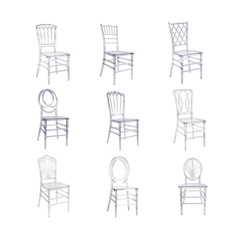 Stackable Transparent Acrylic Chair Banquet Chiavari Event Tiffany Wedding Plastic Hotel Chairs For Events Hotel