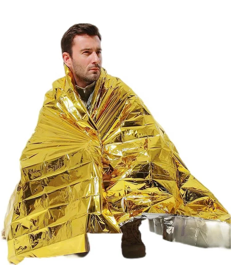 IRONDONKEY Outdoor Folding 210 * 160CM Emergency Blanket Protective Warmth First Aid Sleeping Bag