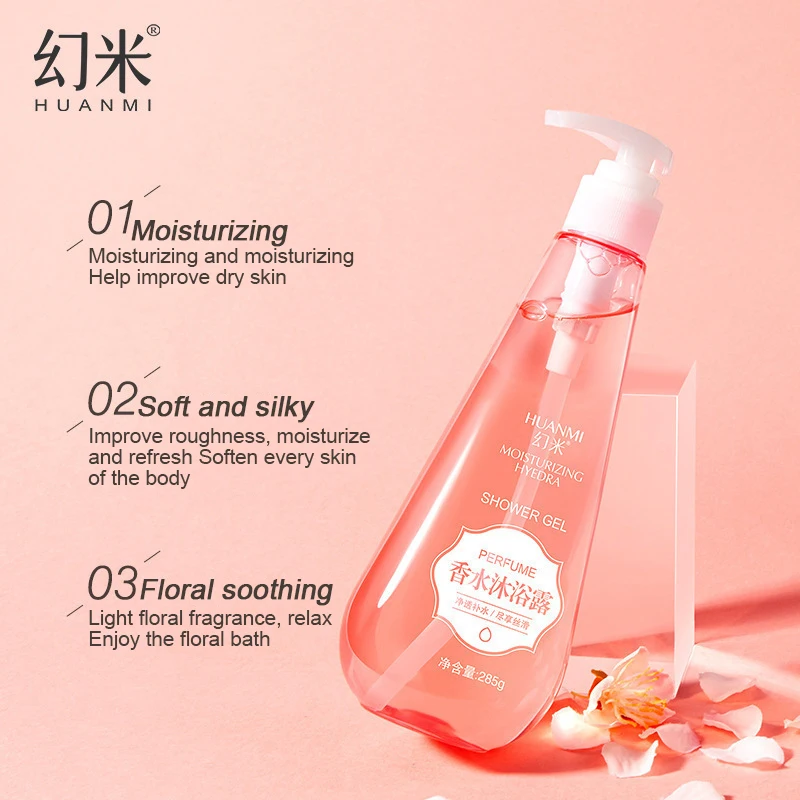 Best Selling Factory Price bath skin whitening rose perfume organic body spa custom private label natural organic Shower Gel