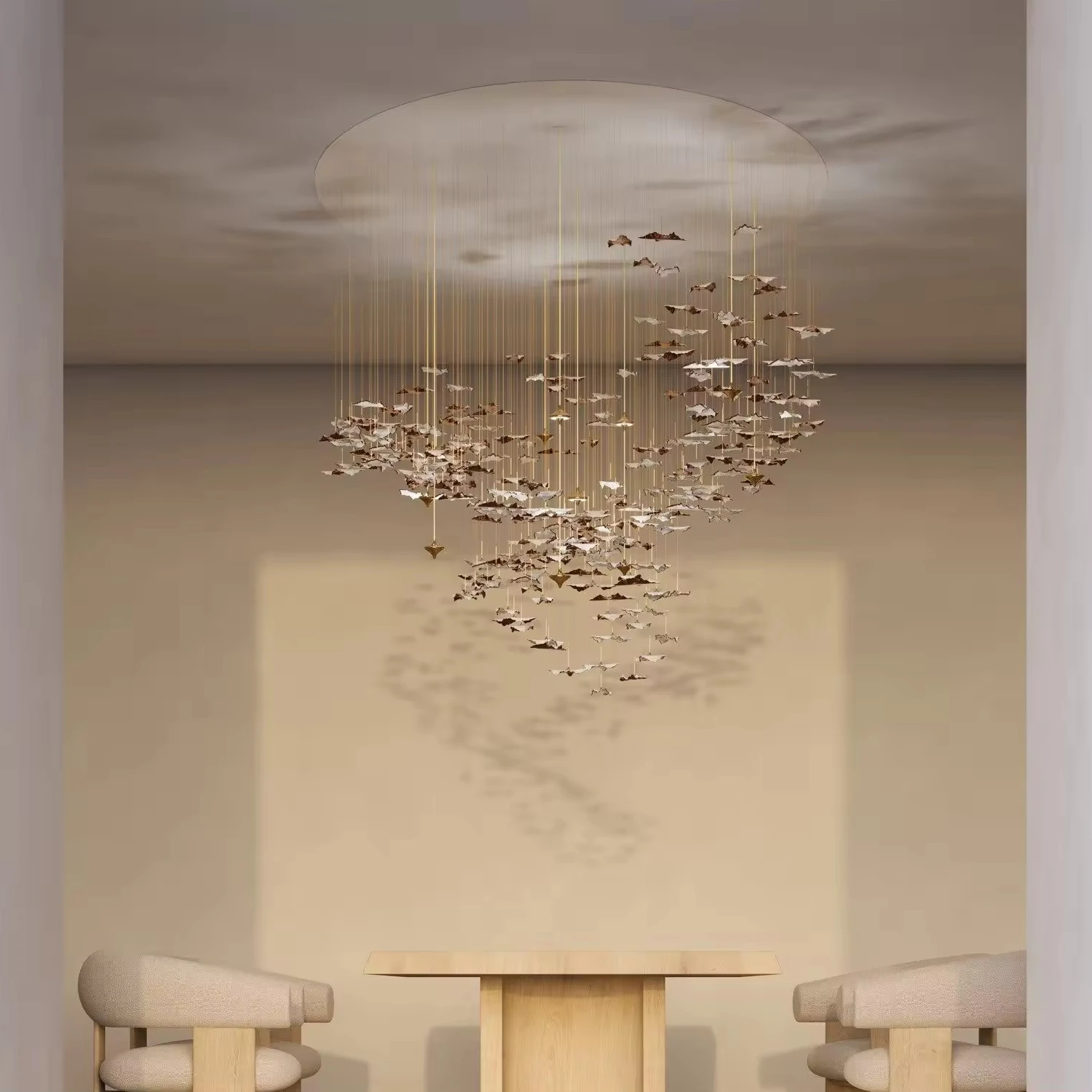 Hot Selling Modern Fancy Customized Ceiling Lamp For Home Hotel Store Pendant Big Entry Project LED Chandelier Light