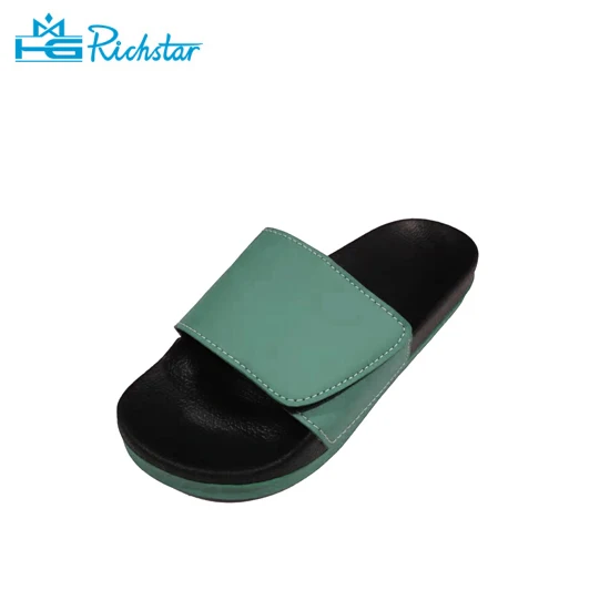 
PU ladies slipper design with hook and loop on the upper 
